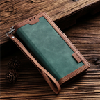 Leather Look Flip Wallet iPhone Case