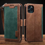 Leather Look Flip Wallet iPhone Case