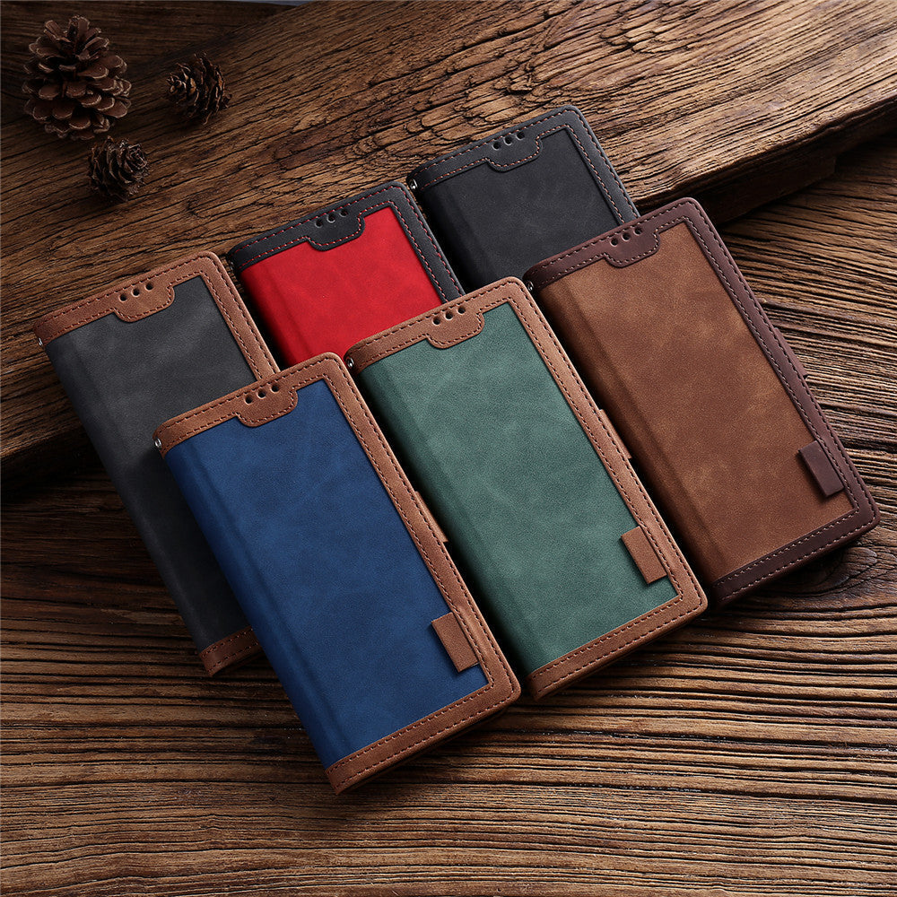 Leather Look Flip Wallet iPhone Case