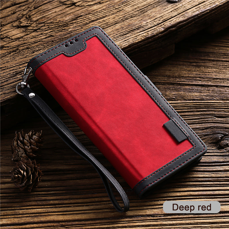 Leather Look Flip Wallet iPhone Case