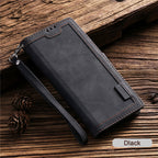 Leather Look Flip Wallet iPhone Case