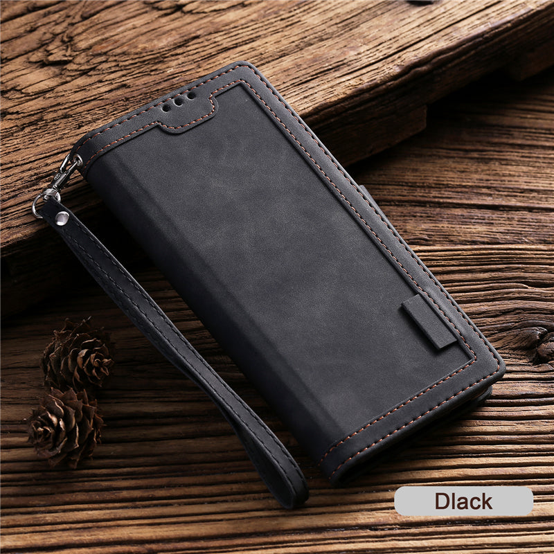 Leather Look Flip Wallet iPhone Case