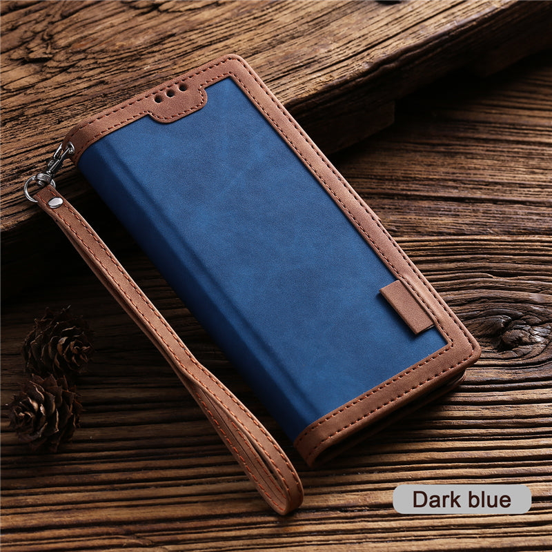 Leather Look Flip Wallet iPhone Case