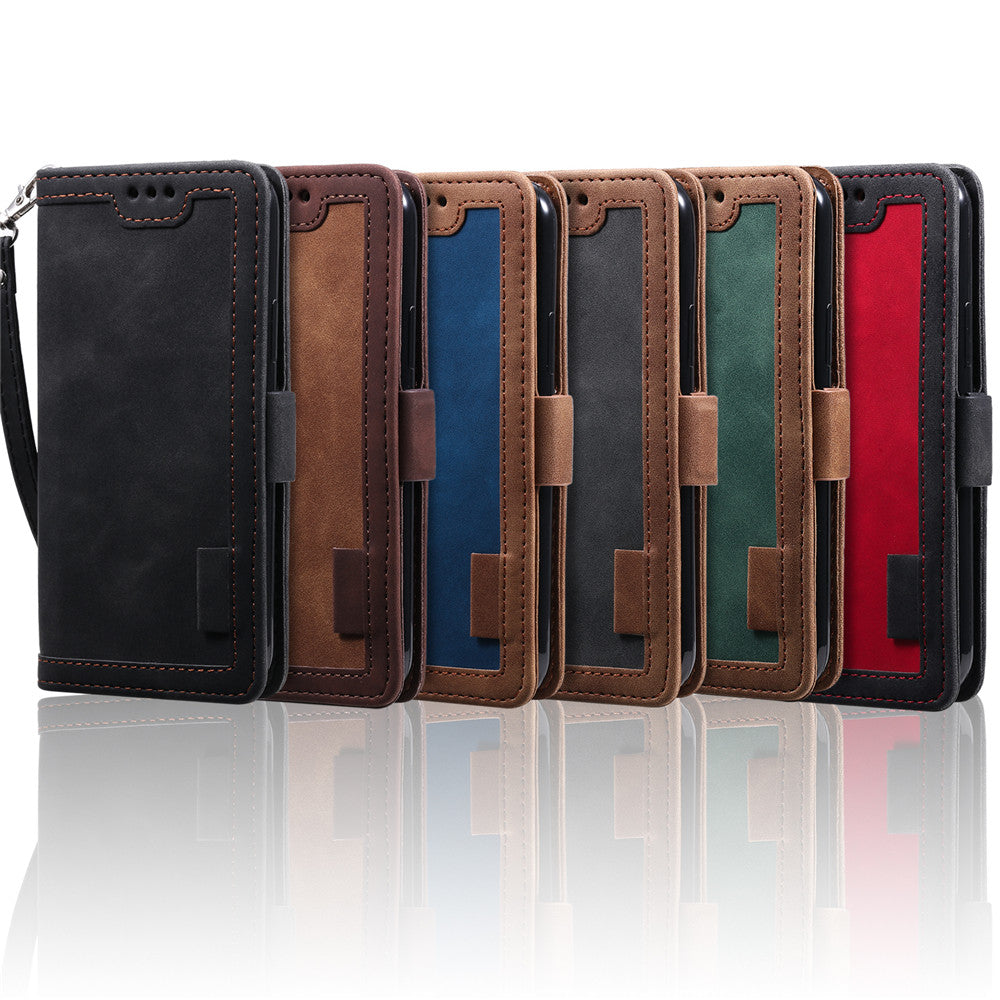 Leather Look Flip Wallet iPhone Case
