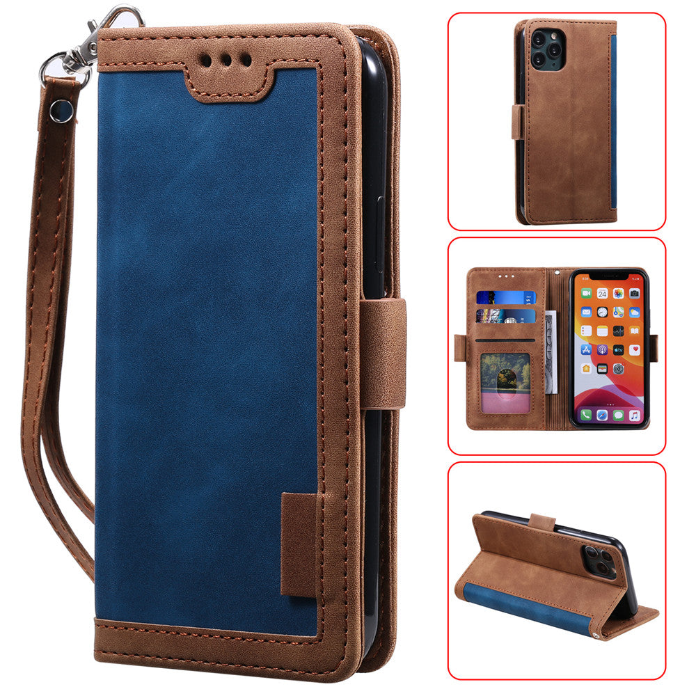 Leather Look Flip Wallet iPhone Case
