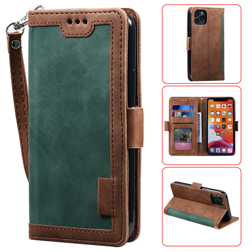Leather Look Flip Wallet iPhone Case
