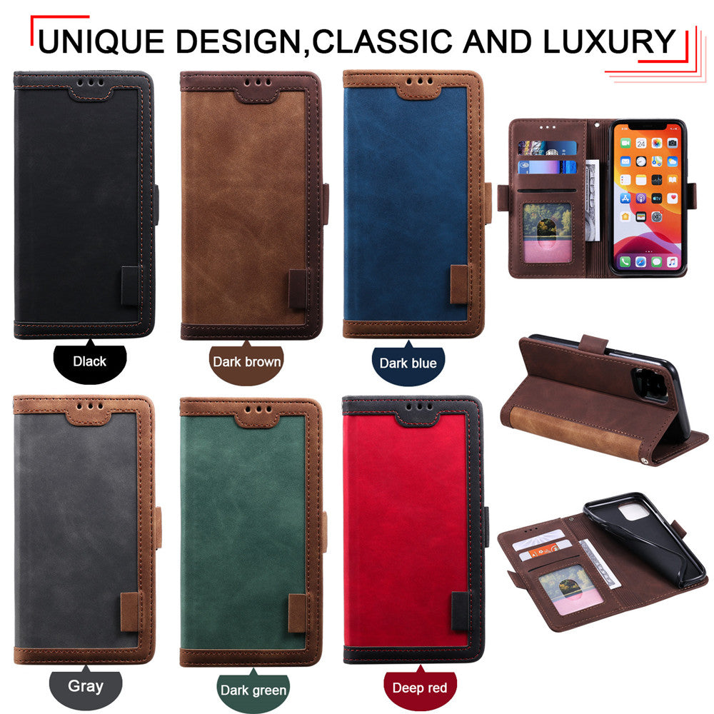 Leather Look Flip Wallet iPhone Case