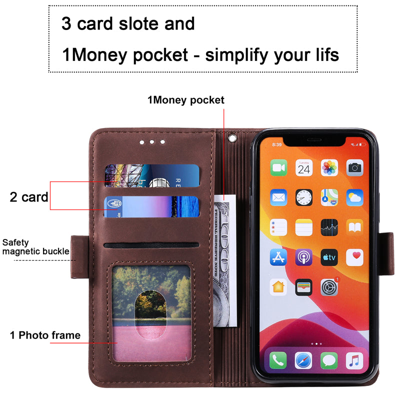 Leather Look Flip Wallet iPhone Case