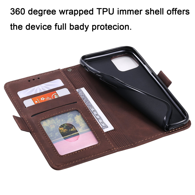Leather Look Flip Wallet iPhone Case