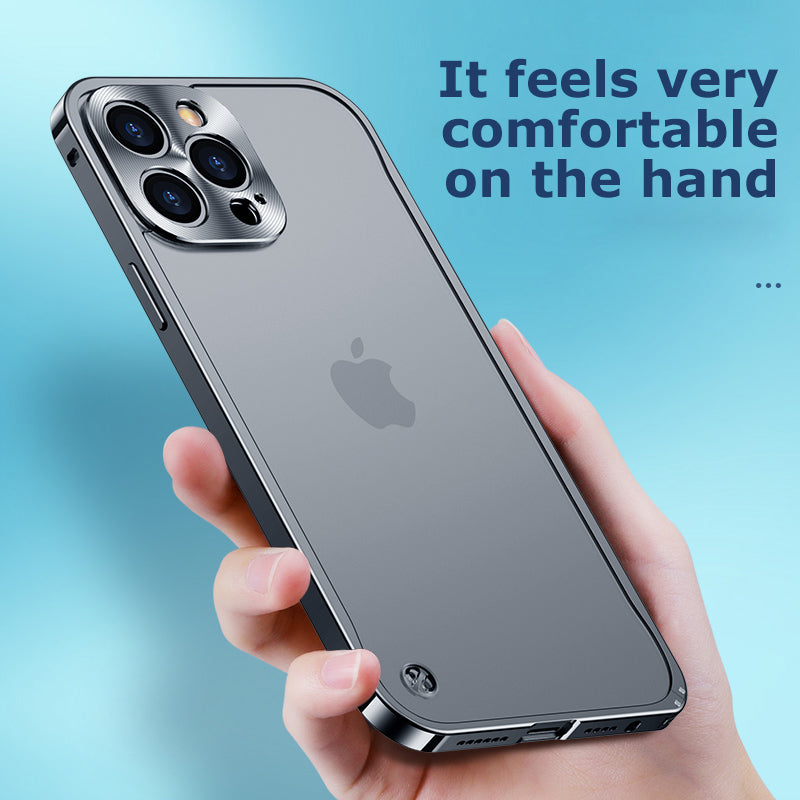 Metal Style Bumper iPhone Case Frosted Back
