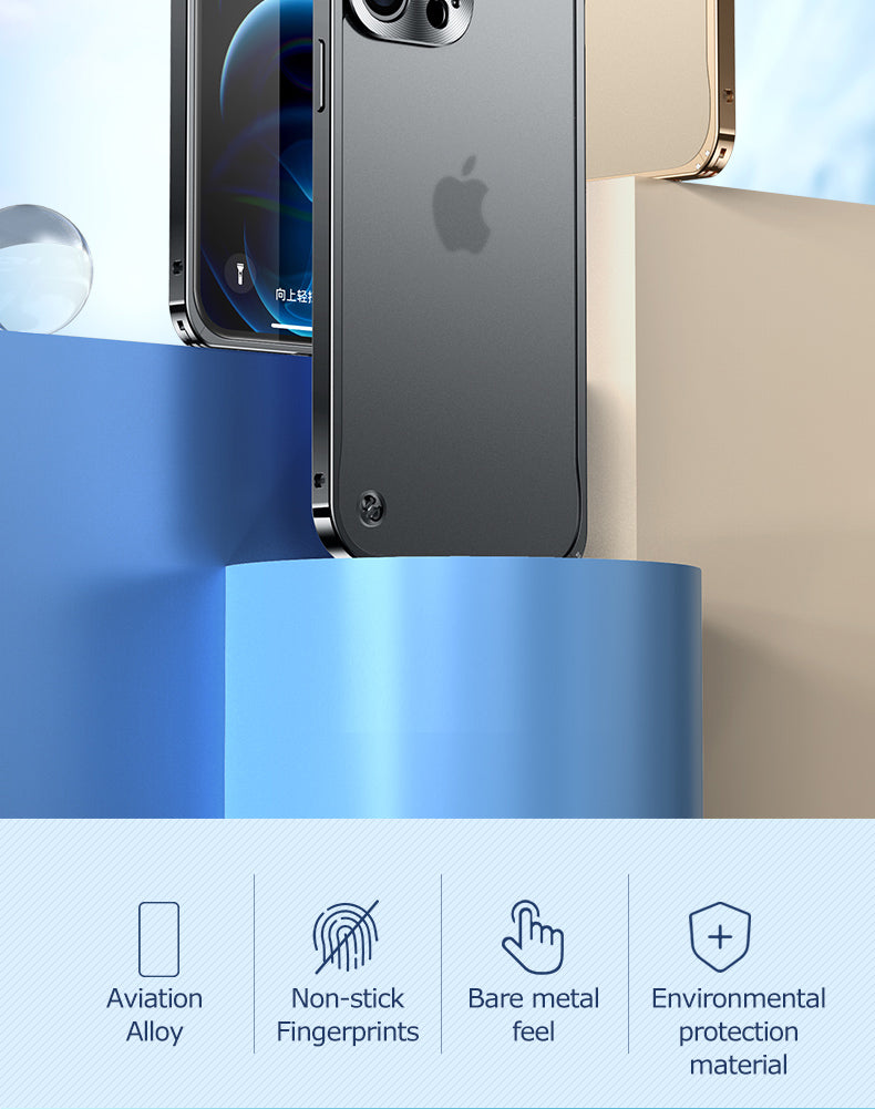 Metal Style Bumper iPhone Case Frosted Back