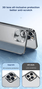 Metal Style Bumper iPhone Case Frosted Back