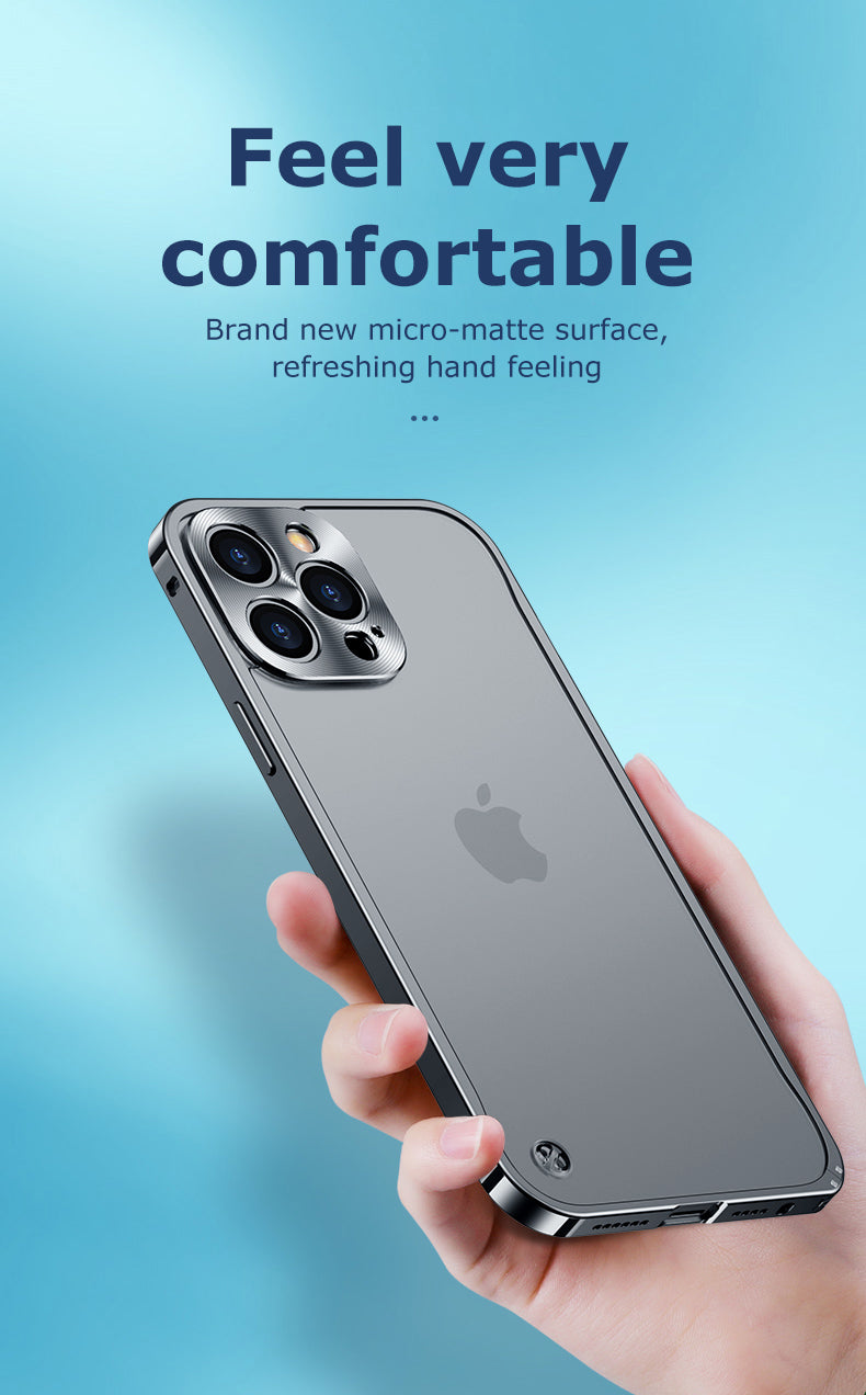 Metal Style Bumper iPhone Case Frosted Back