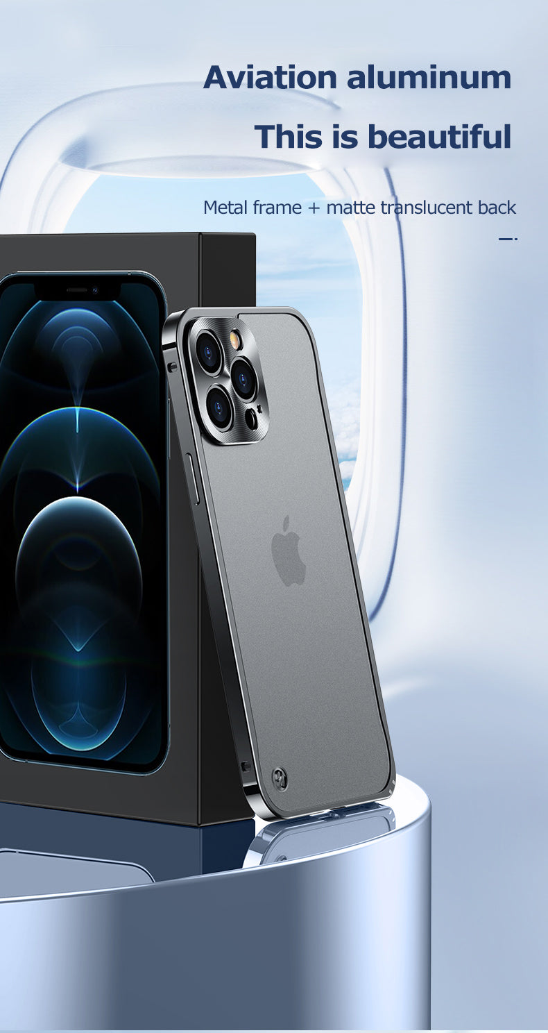 Metal Style Bumper iPhone Case Frosted Back