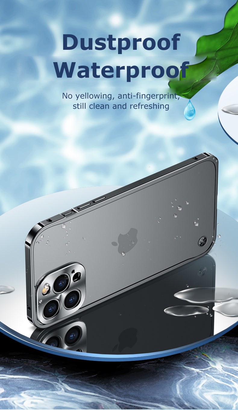 Metal Style Bumper iPhone Case Frosted Back