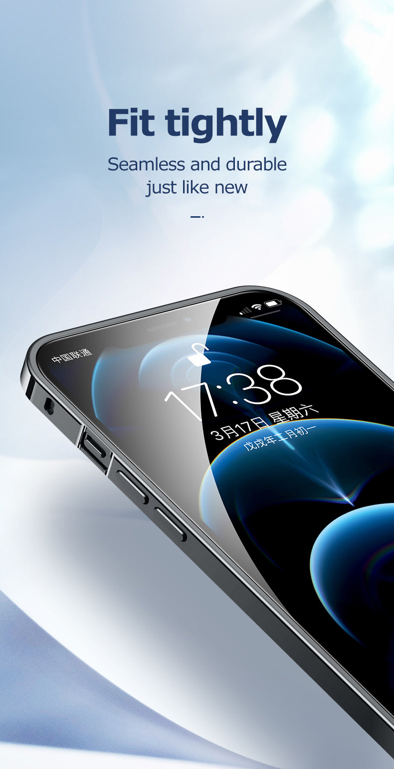 Metal Style Bumper iPhone Case Frosted Back