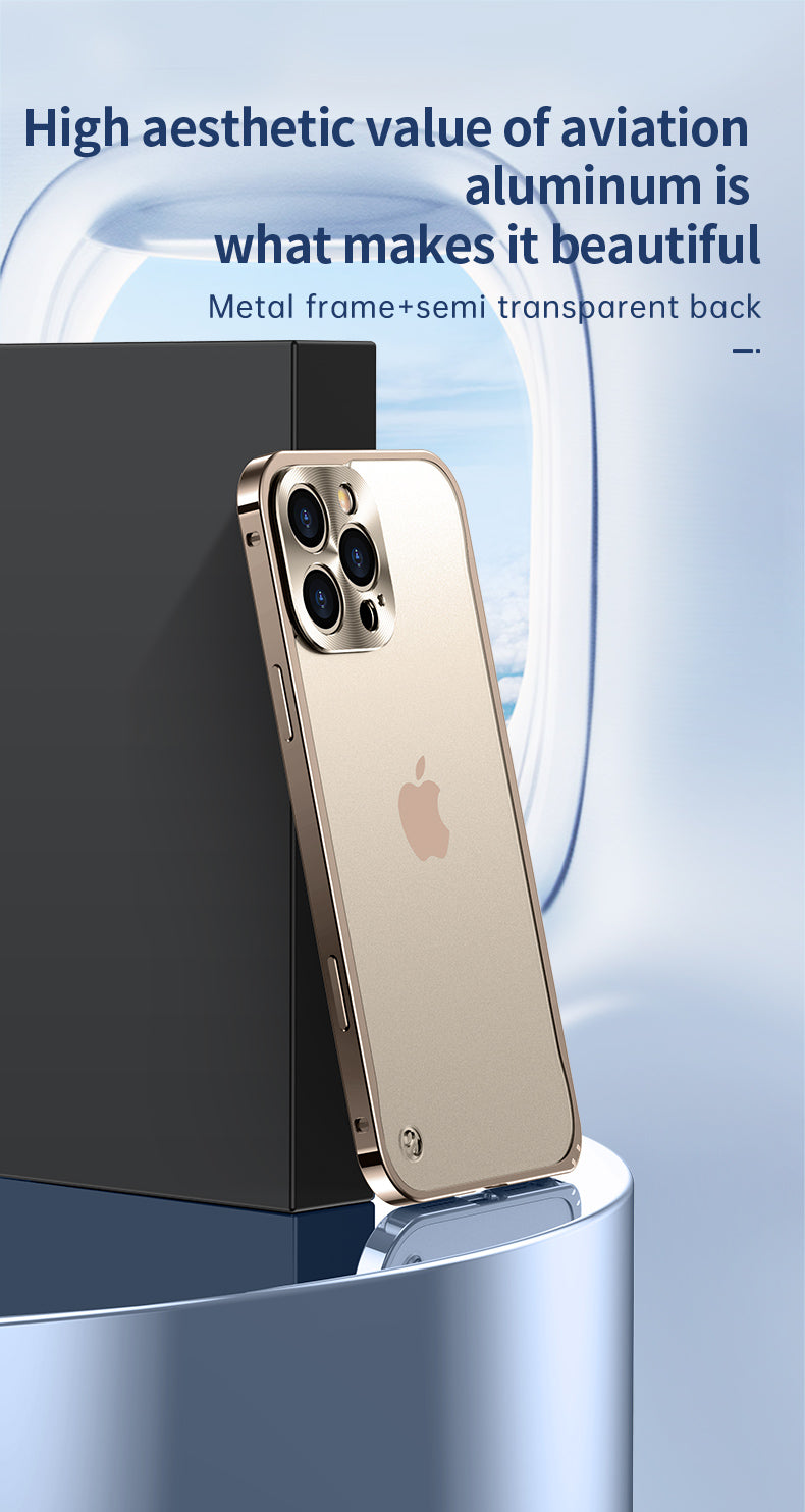 Metal Style Bumper iPhone Case Frosted Back