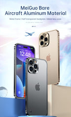 Metal Style Bumper iPhone Case Frosted Back