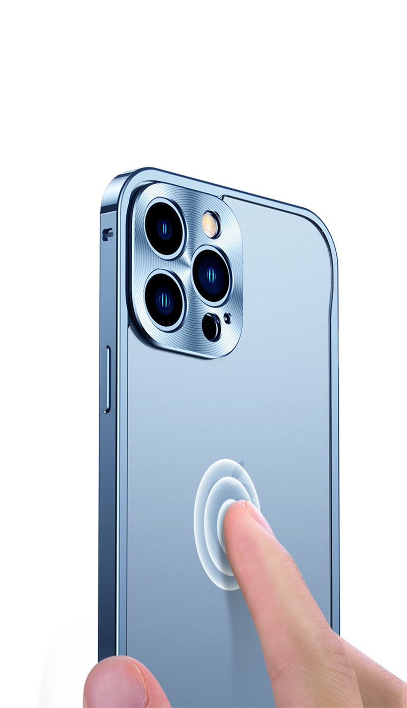 Metal Style Bumper iPhone Case Frosted Back