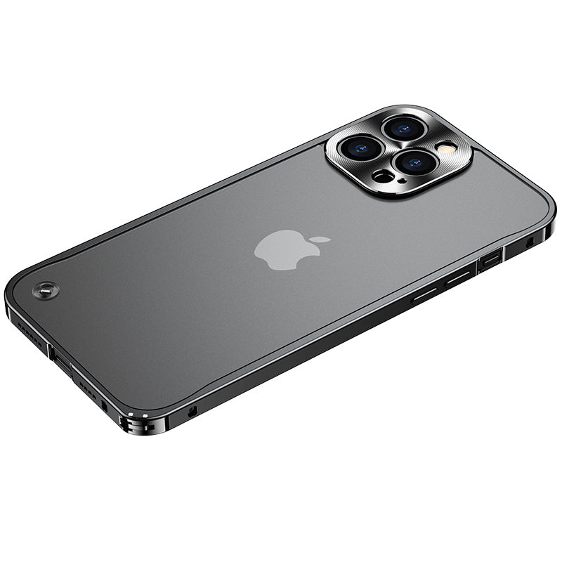 Metal Style Bumper iPhone Case Frosted Back