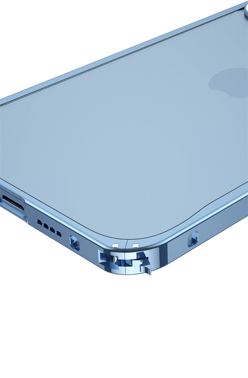 Metal Style Bumper iPhone Case Frosted Back
