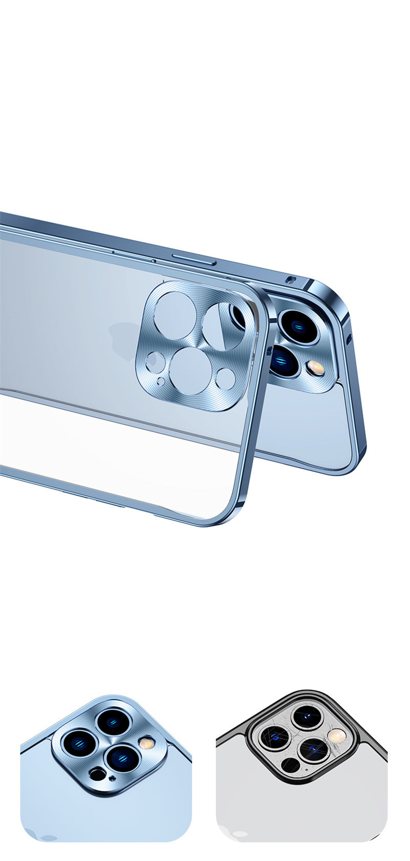 Metal Style Bumper iPhone Case Frosted Back