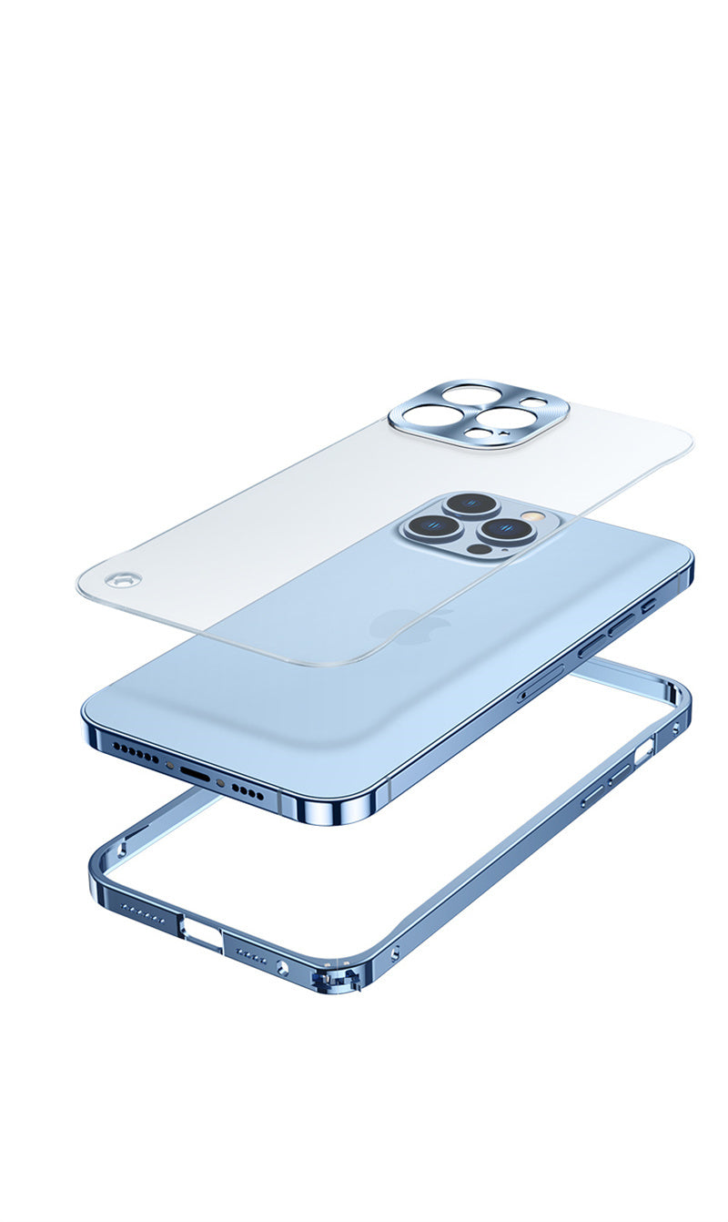 Metal Style Bumper iPhone Case Frosted Back