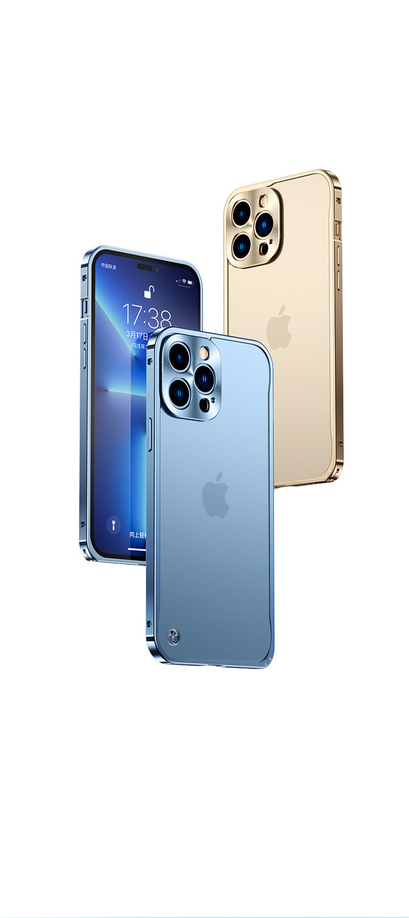 Metal Style Bumper iPhone Case Frosted Back
