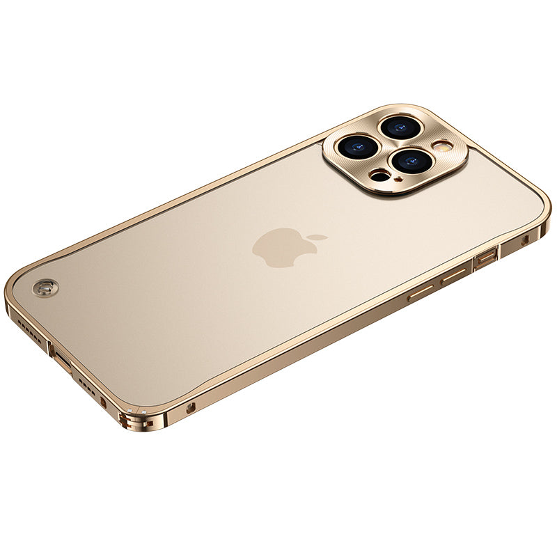 Metal Style Bumper iPhone Case Frosted Back