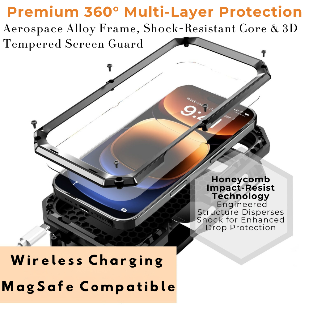 Heavy Duty Metal Style iPhone Case