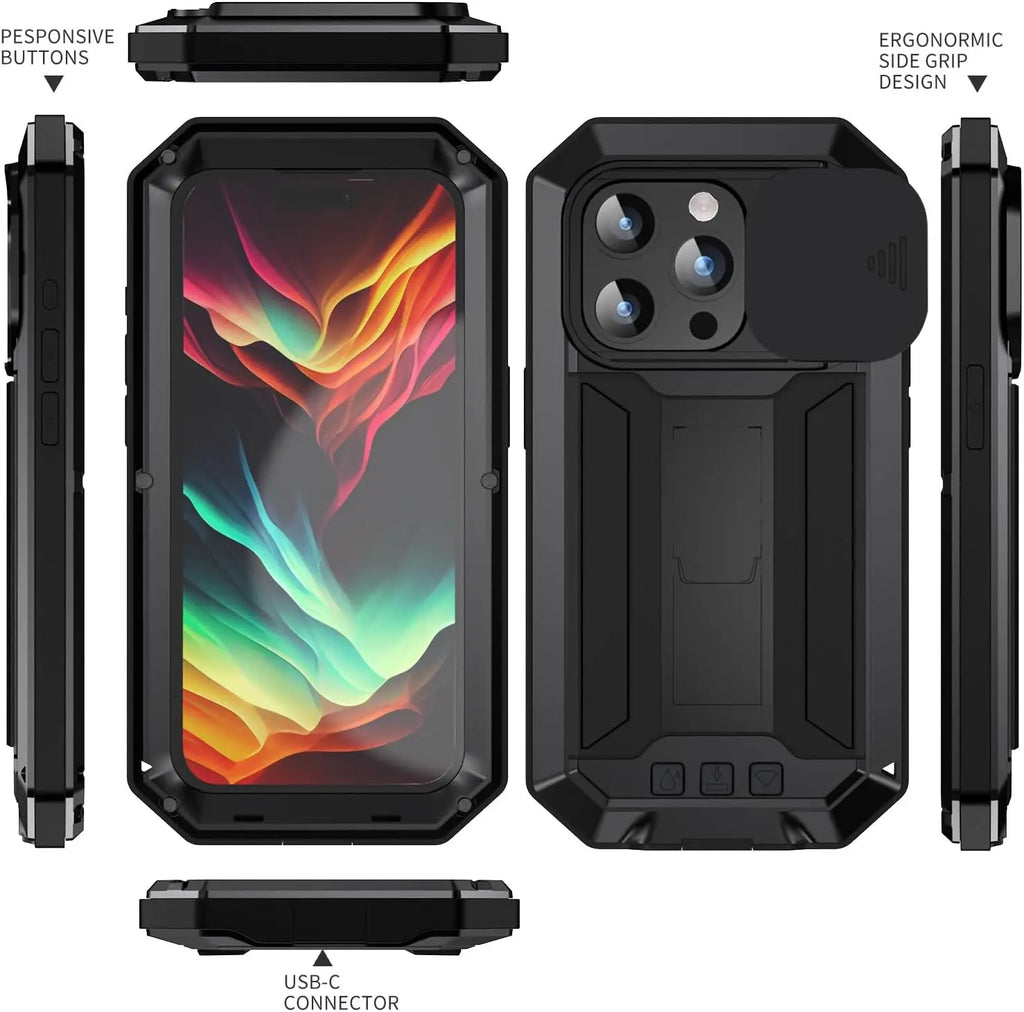 Heavy Duty Metal Style iPhone Case