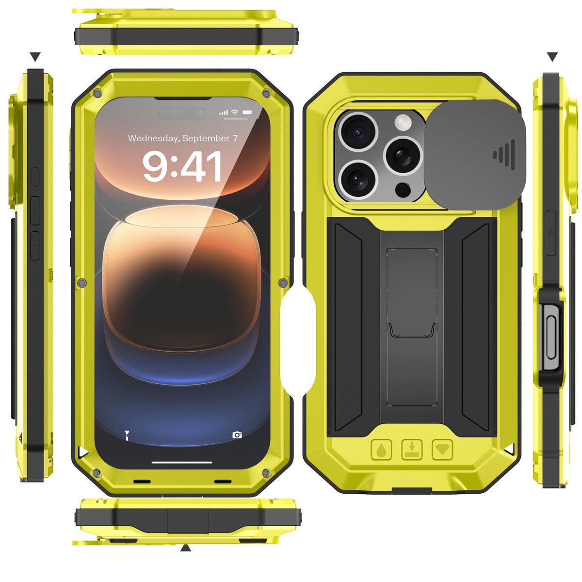 Heavy Duty Metal Style iPhone Case