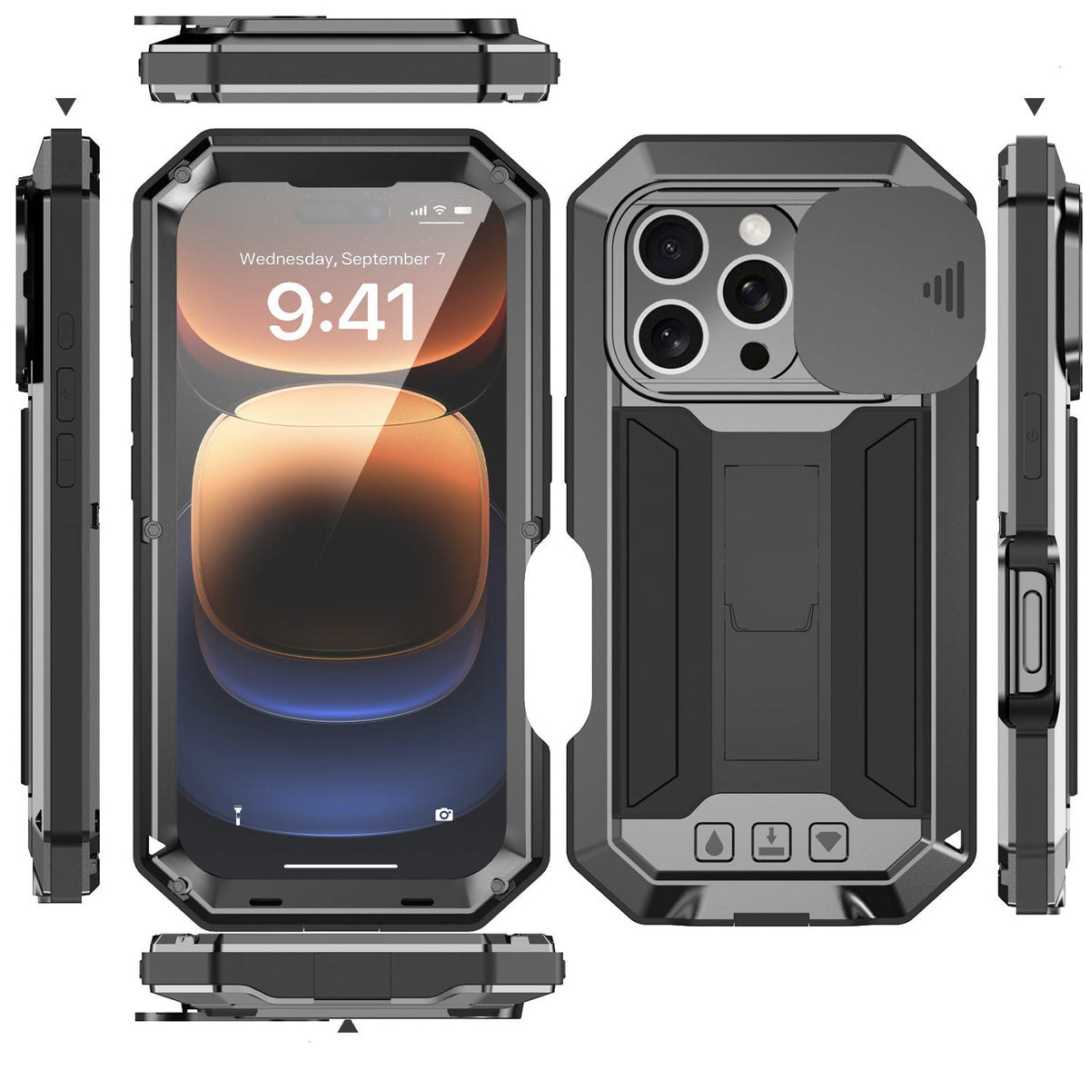 Heavy Duty Metal Style iPhone Case