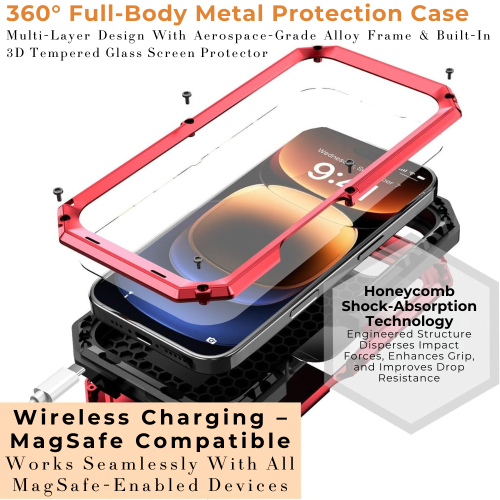 Heavy Duty Metal Style iPhone Case