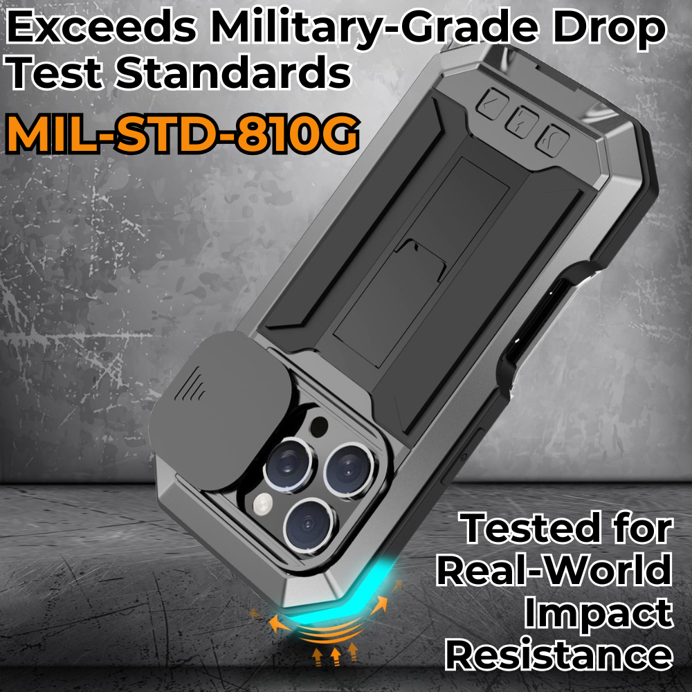 Heavy Duty Metal Style iPhone Case