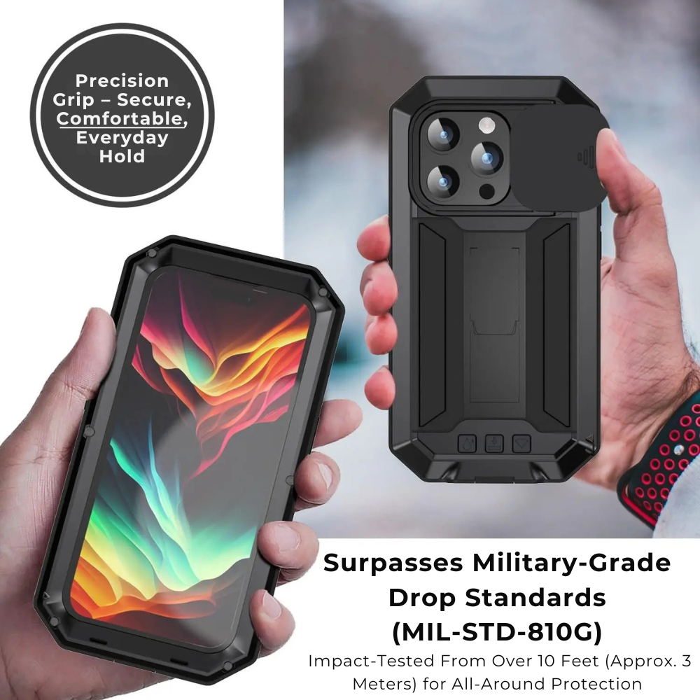 Heavy Duty Metal Style iPhone Case