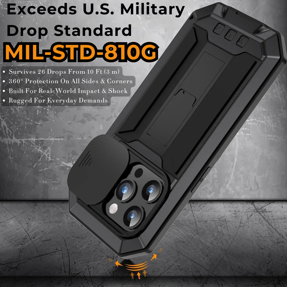 Heavy Duty Metal Style iPhone Case