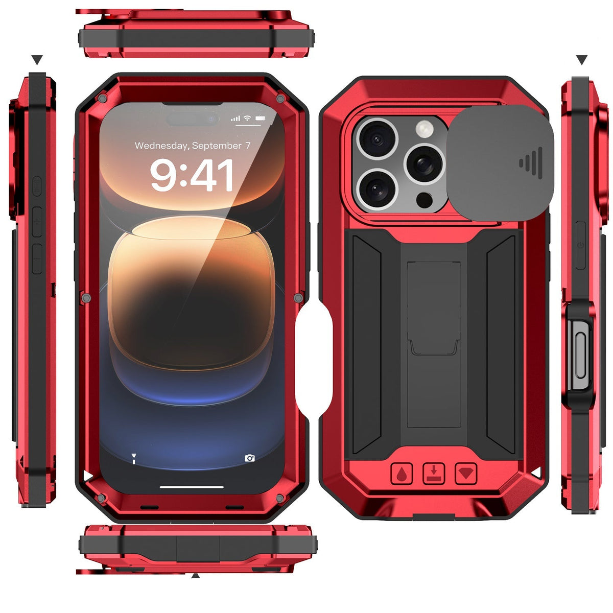 Heavy Duty Metal Style iPhone Case