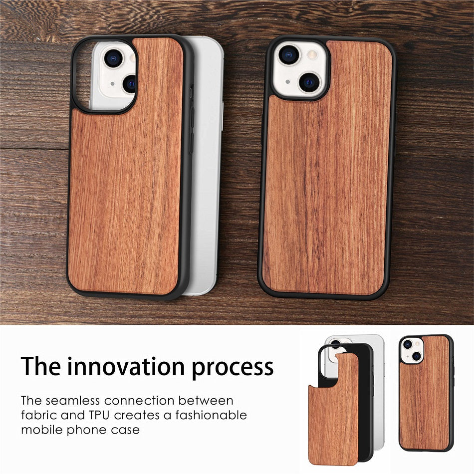 Natural Wood Texture iPhone Case Soft Bumper