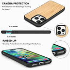 Natural Wood Texture iPhone Case Soft Bumper