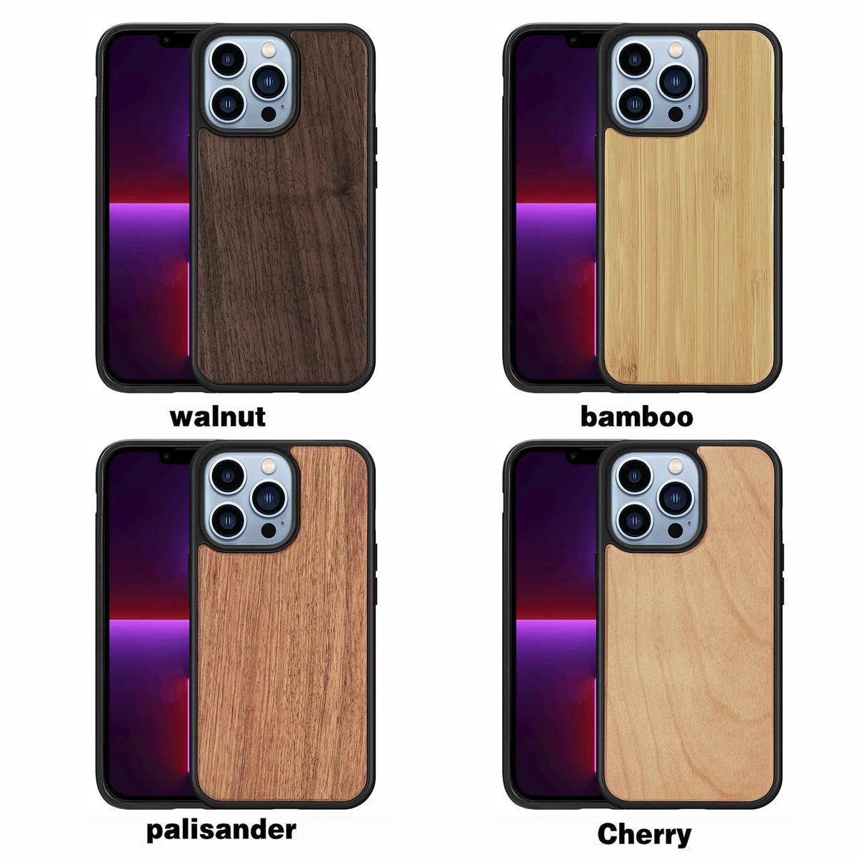 Natural Wood Texture iPhone Case Soft Bumper