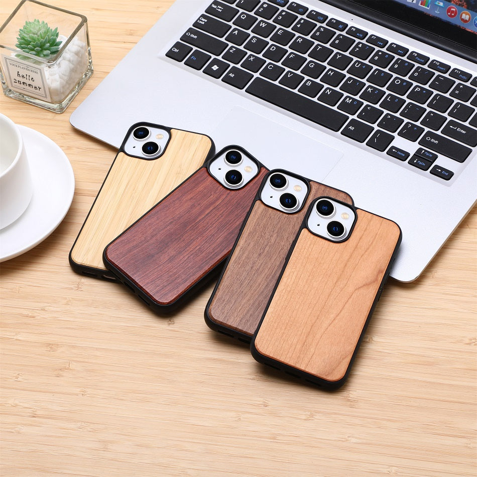 Natural Wood Texture iPhone Case Soft Bumper