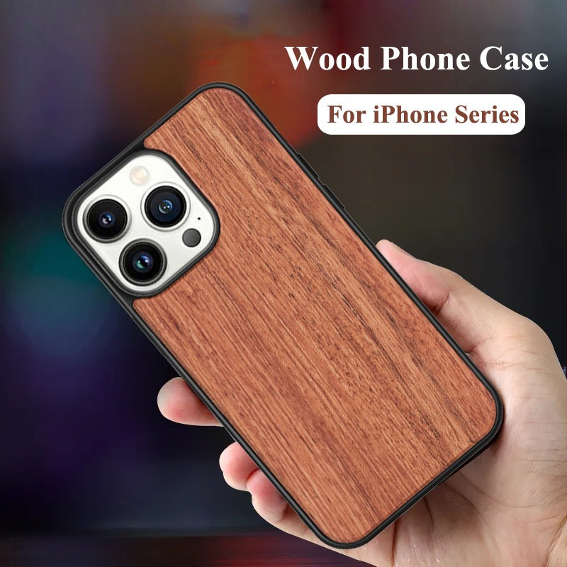 Natural Wood Texture iPhone Case Soft Bumper