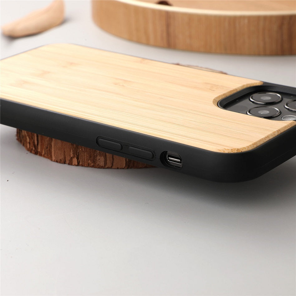 Natural Wood Texture iPhone Case Soft Bumper