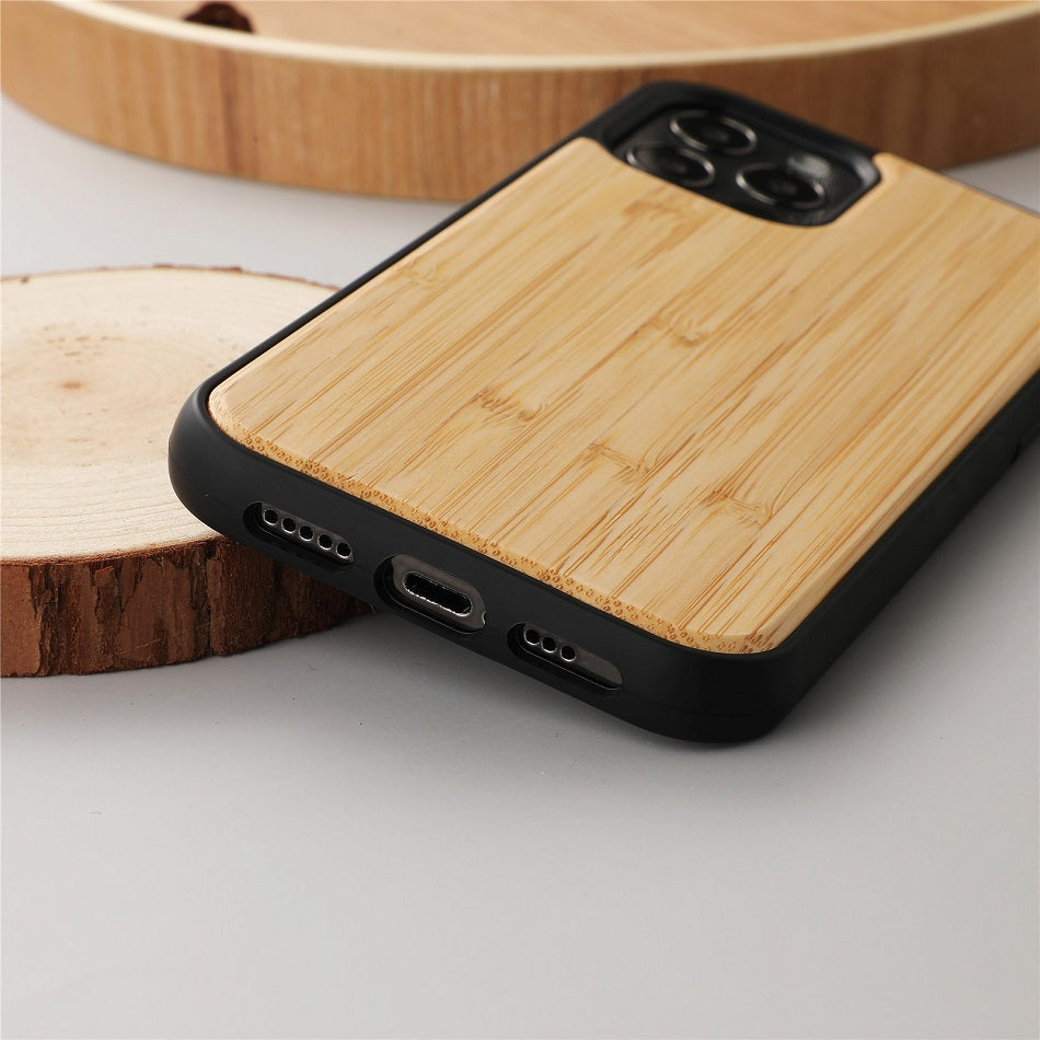 Natural Wood Texture iPhone Case Soft Bumper