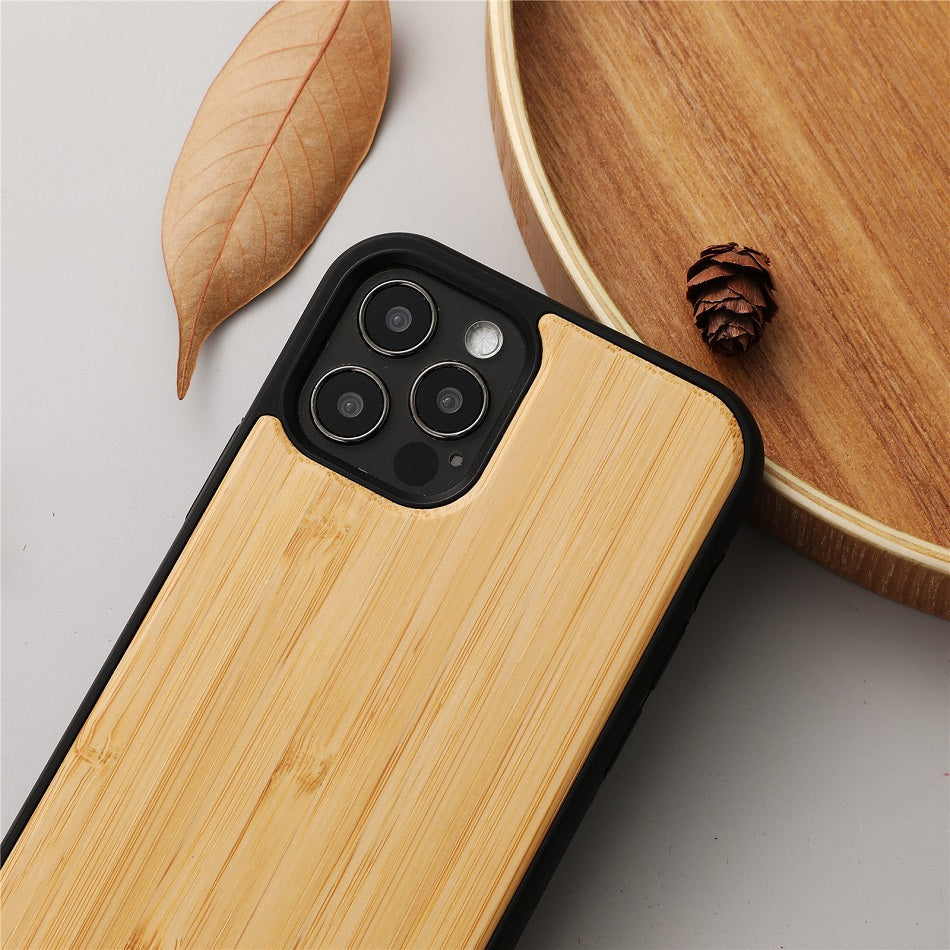 Natural Wood Texture iPhone Case Soft Bumper