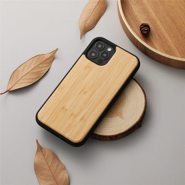 Natural Wood Texture iPhone Case Soft Bumper