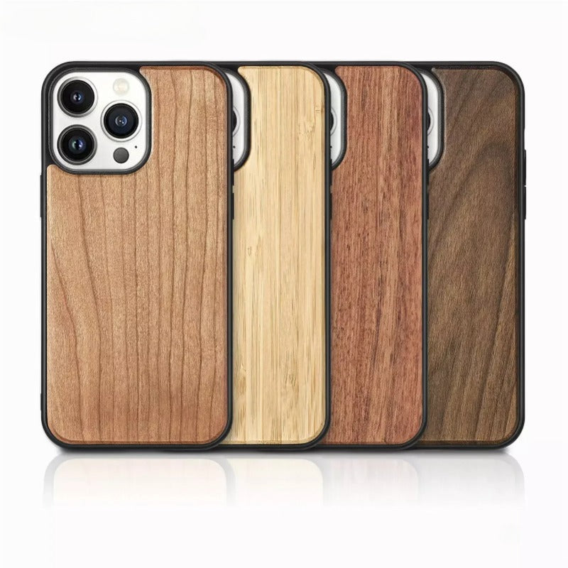 Natural Wood Texture iPhone Case Soft Bumper