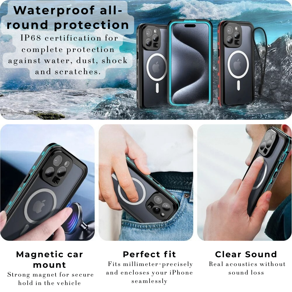 Waterproof Style MagSafe iPhone Case Full Body
