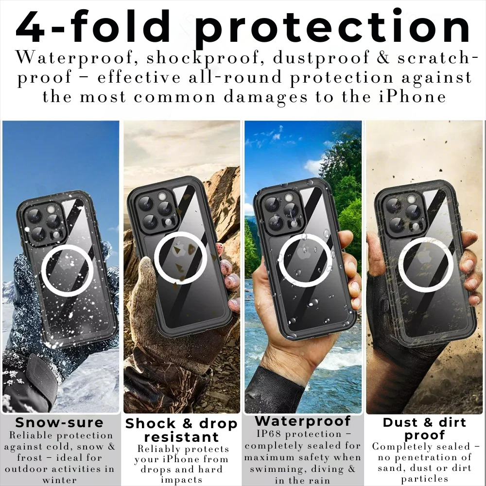 Waterproof Style MagSafe iPhone Case Full Body